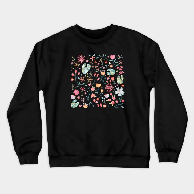 Wayside Flowers Crewneck Sweatshirt by NicSquirrell